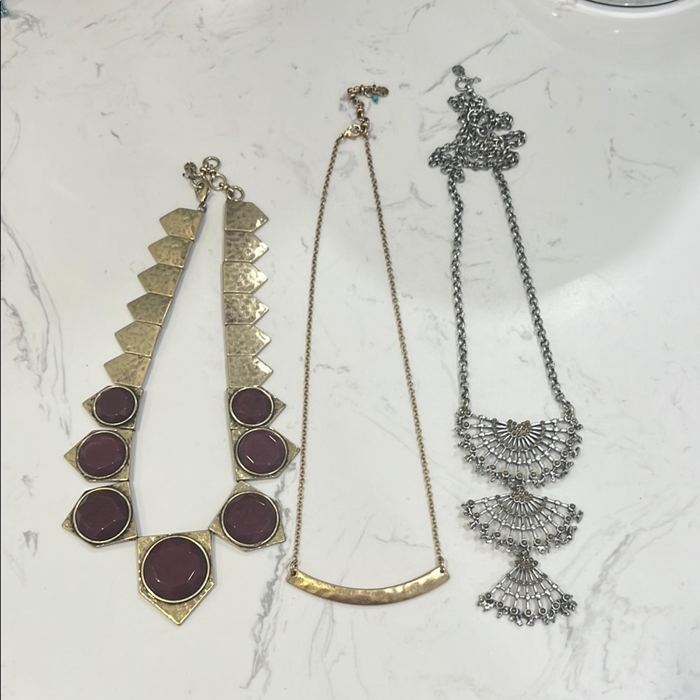 Lucky Brand Gold and Silver Necklace Set